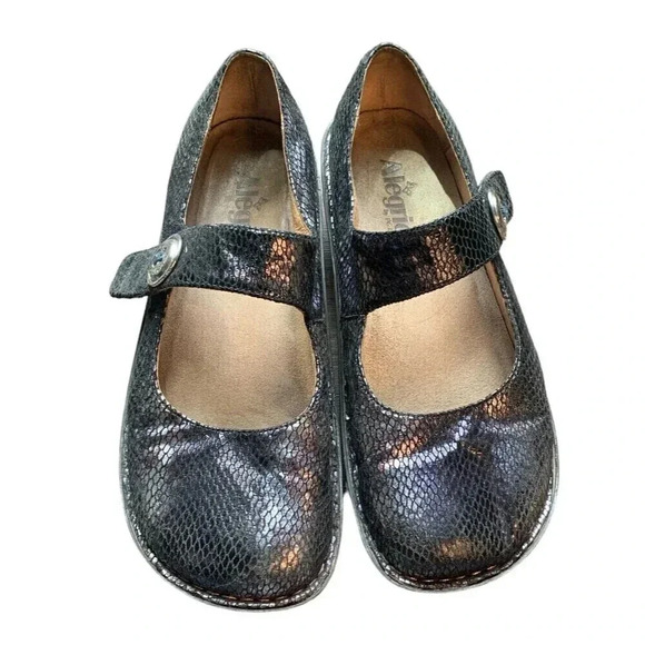 Algeria Paloma Comfort Mary Jane Size US 9 EU 39 Animal Print Adjustable Wedge - Picture 4 of 9